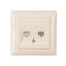 Розетка 2-ная ТФ крем 3314 PRIMERA LUXEL