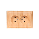 Розетка 2-на б/з 3807 PRIMERA сосна LUXEL
