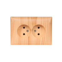 Розетка 2-на б/з 3807 PRIMERA сосна LUXEL