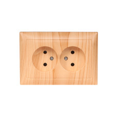 Розетка 2-на б/з 3807 PRIMERA сосна LUXEL