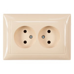 Розетка 2-х б/з крем 3307 PRIMERA LUXEL