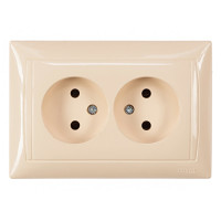 Розетка 2-х б/з крем 3307 PRIMERA LUXEL