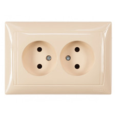Розетка 2-х б/з крем 3307 PRIMERA LUXEL