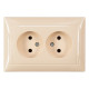 Розетка 2-х б/з крем 3307 PRIMERA LUXEL