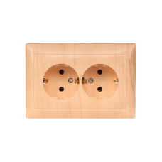 Розетка 2-я с/с 3808 PRIMERA сосна LUXEL