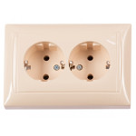 Розетка 2-я с/з крем 3308 PRIMERA LUXEL