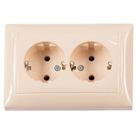 Розетка 2-я с/з крем 3308 PRIMERA LUXEL