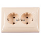 Розетка 2-я с/з крем 3308 PRIMERA LUXEL