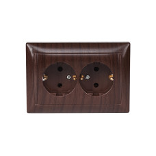 Розетка 2-я с/з вишня PRIMERA 3908 LUXEL