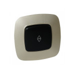 Выключатель встроенный 1-клавишный проходной 10А 250V золотой+черный ELA (112-007-0015-040) Horoz