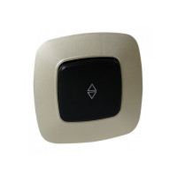 Выключатель встроенный 1-клавишный проходной 10А 250V золотой+черный ELA (112-007-0015-040) Horoz