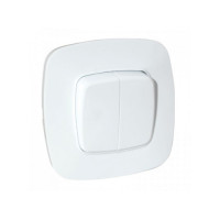 Выключатель встроенный 2-клавишный 10А 250V белый ELA (112-007-0002-010) Horoz Electric