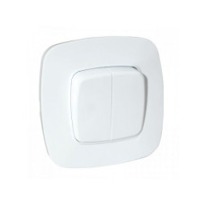 Выключатель встроенный 2-клавишный 10А 250V белый ELA (112-007-0002-010) Horoz Electric