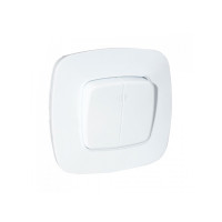 Выключатель встроенный 2-клавишный с подсветкой 10А 250V белый ELA (112-007-0004-010) Horoz Electric