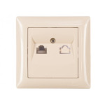 Розетка 1-на компьютерная крем 3327 PRIMERA LUXEL