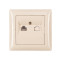 Розетка 1-на компьютерная крем 3327 PRIMERA LUXEL