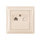 Розетка 1-на компьютерная крем 3327 PRIMERA LUXEL