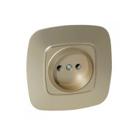 Розетка встроенная 16А 250V золотая ELA (112-007-0005-030) Horoz Electric