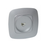 Розетка встроенная ТФ серебряная ELA (112-007-0010-020) Horoz Electric