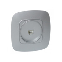 Розетка встроенная ТФ серебряная ELA (112-007-0010-020) Horoz Electric