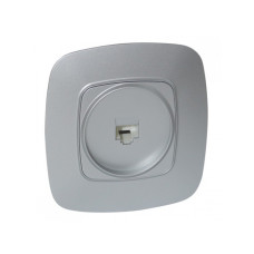 Розетка встроенная ТФ серебряная ELA (112-007-0010-020) Horoz Electric