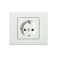 Розетка с заземлением и шторками белая GRANO (400-010300-218) Horoz Electric