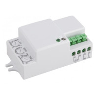 Датчик движения микроволновой IP20, 3-2000 LUX белый (MW-08W) LUXEL
