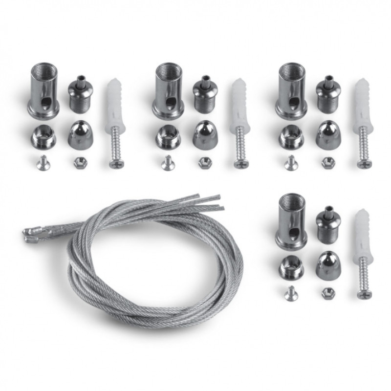 Трос, комплект крепления для подвесного монтажа светодиодных панелей (VL-PFT)