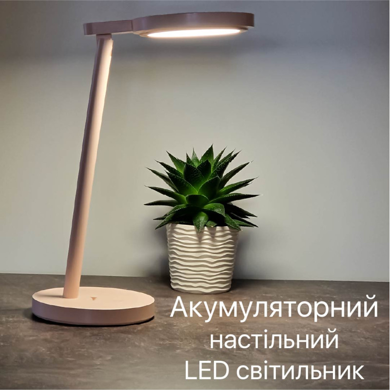 Настольная лампа аккумуляторная LED BARBIE 9W 400LM 4200K розовый Violux 540014