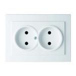 Розетка двухместная б/з NILSON Touran Белый 24111024