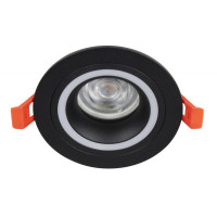 Точечный светильник LUXEL GU5.3 IP20 круг черный металл DP-03B