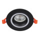 Точечный светильник LUXEL GU5.3 IP20 круг черный металл DP-03B