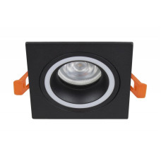 Точечный светильник LUXEL GU5.3 IP20 квадратный черный металл DP-04B