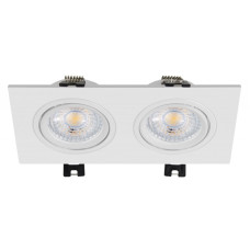 Точечный светильник LUXEL GU5.3 IP20 квадрат двойной белый DP-08W