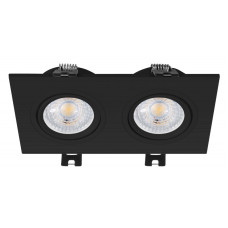 Точечный светильник LUXEL GU5.3 IP20 квадрат двойной черный DP-08B