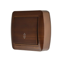 Вимикач 1-ий прохідний Античний Махагон 711-0500-105 DEMET 