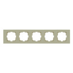 Рамка пятерная горизонтальная OVIVO Grano крем (400-020000-250)