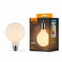 Светодиодная лампа VIDEX Filament 7W E27 3000K Porcelain dimmable (VL-DG80MO)
