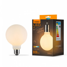 Светодиодная лампа VIDEX Filament 7W E27 3000K Porcelain dimmable (VL-DG80MO)