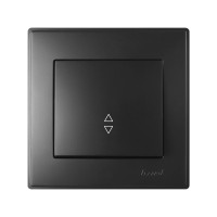 Выключатель 1-й проходной антрацит 705-4242-105 LESYA