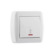 Выключатель 1-й проходной с подсветкой белый 711-0200-114 DEMET