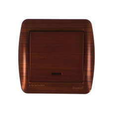 Выключатель 1-ый с подсветкой Античный Махагон 711-0500-111 DEMET