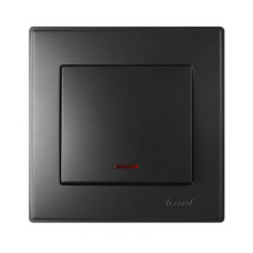 Выключатель 1-ый с подсветкой антрацит 705-4242-111 LESYA