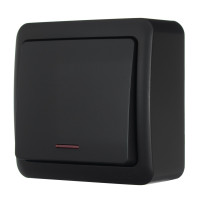 Выключатель 1-ый с подсветкой антрацит 751-4200-111 VIOLA