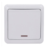 Выключатель 1-ый с подсветкой белый 751-0200-111