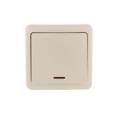 Выключатель 1-ый с подсветкой крем 751-0300-111