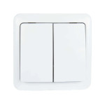 Выключатель 2-й белый 751-0200-101 VIOLA