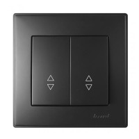 Выключатель 2-ой проходной антрацит 705-4242-106 LESYA