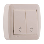 Выключатель 2-ой проходной крем 711-0300-106 DEMET