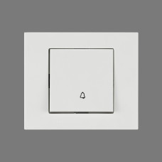 Кнопка звонка белая GRANO (400-010200-207) Horoz Electric 